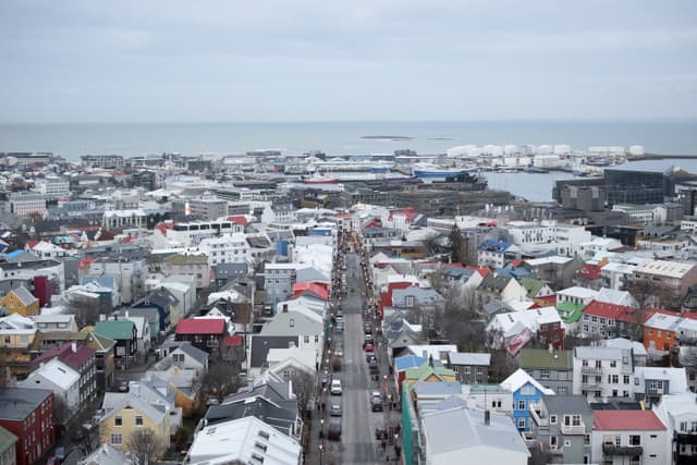 Hallgrimskirkja, Top Floor Outside View, Reykjavik, Iceland